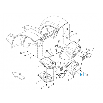 Wspornik mocujący obudowę lampy przedniej do błotnika...