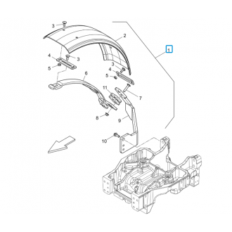 Zestaw błotników 6716605A1 Landini