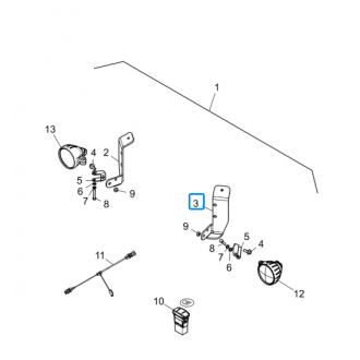 WSPORNIK MOCOWANIA HALOGENÓW 6711830A1