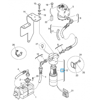 Filtr oleju hydraulicznego TL3686279M1